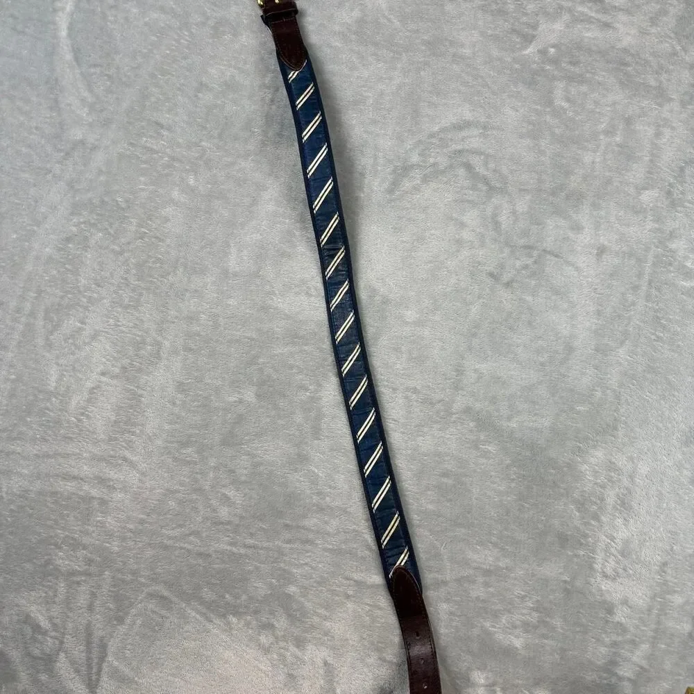 Vineyard-vines Men's Brown and Navy Belt